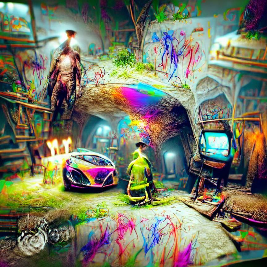 Psychedelic No Free Will Concept Art