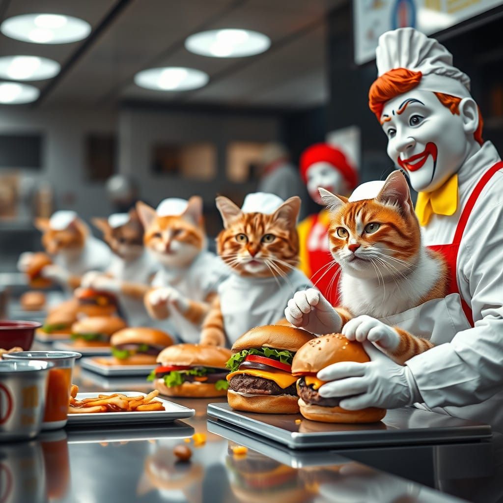 Hyper-Realistic Portraits of Whiskered Burger Makers