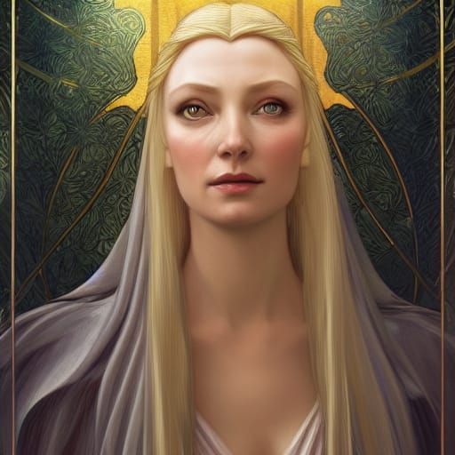 Galadriel Portrait in Renaissance Style