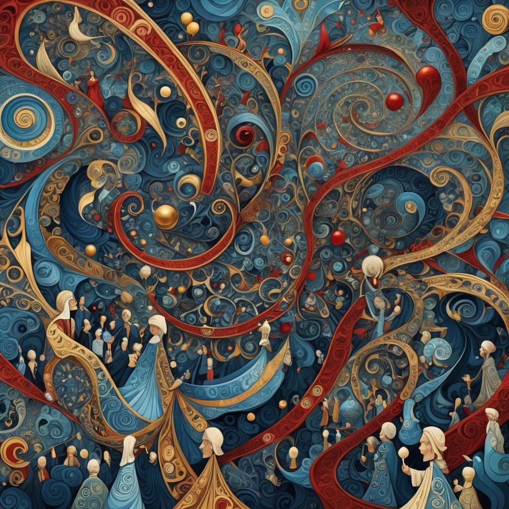 Surreal Ra Gathering with Fractal Geometry