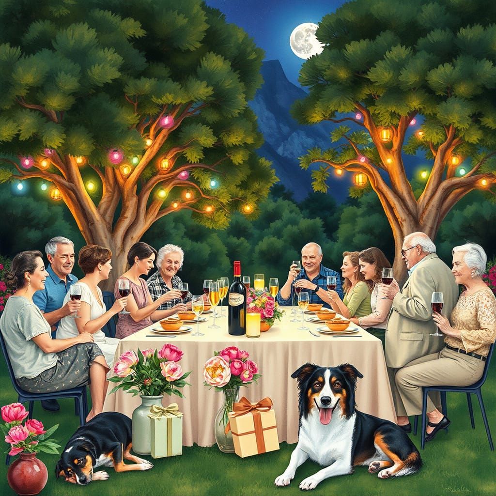 Garden Gathering under Starry Cape Town Night Sky