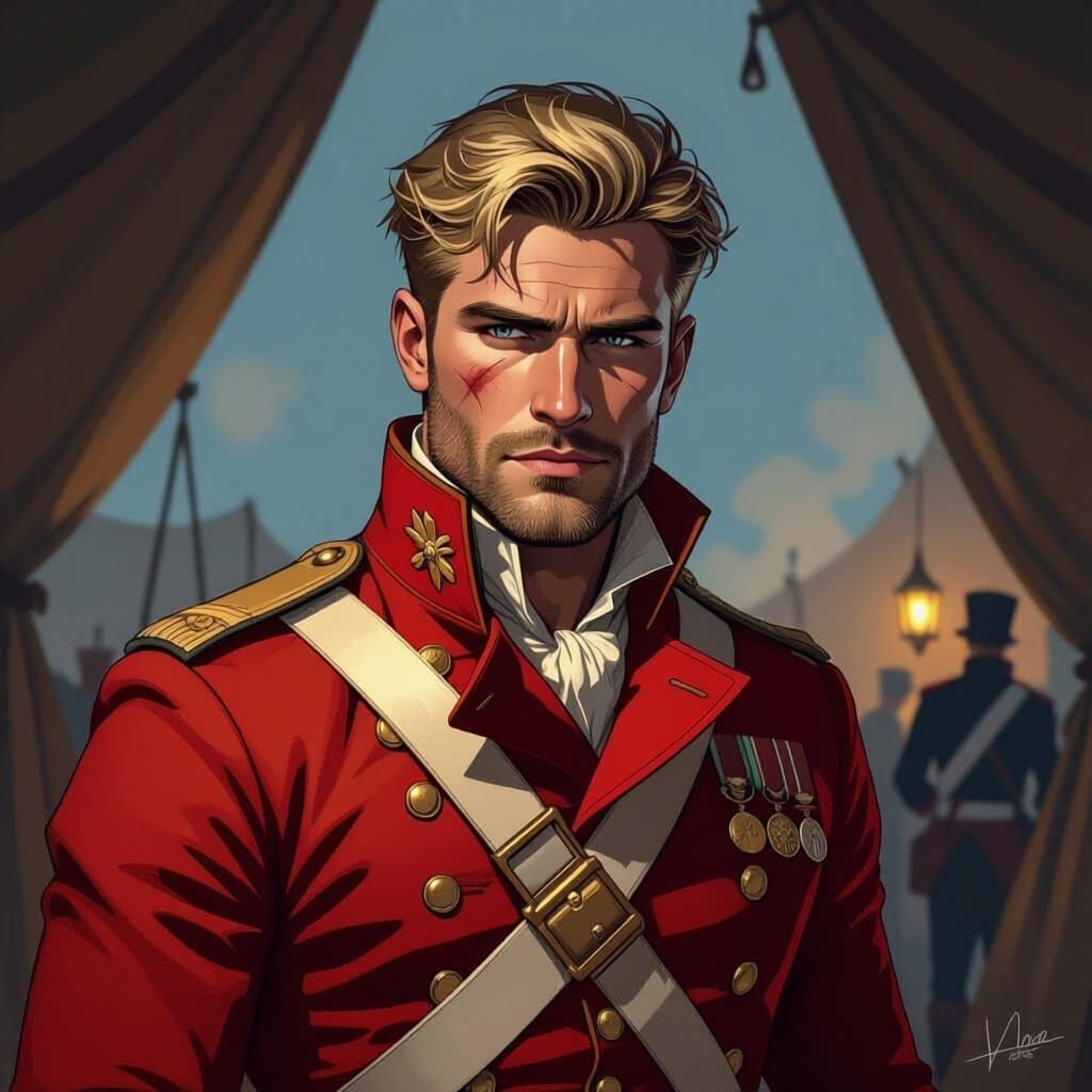 British Infantry Lieutenant from 1815, Styled Like Frank Cho