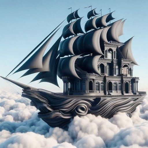 Surreal Sailing Palace in Soft Focus