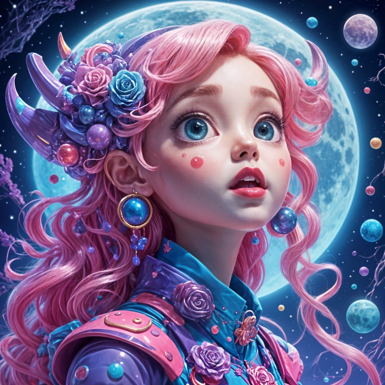 Moon Whispers Secrets in Dreamlike Nightscape