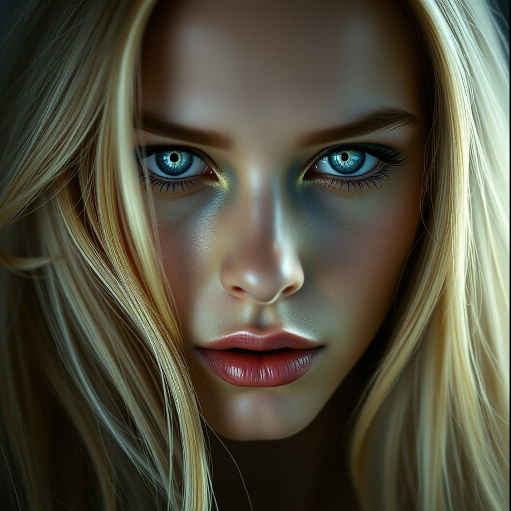 Ethereal Goddess in Cinematic Film Still