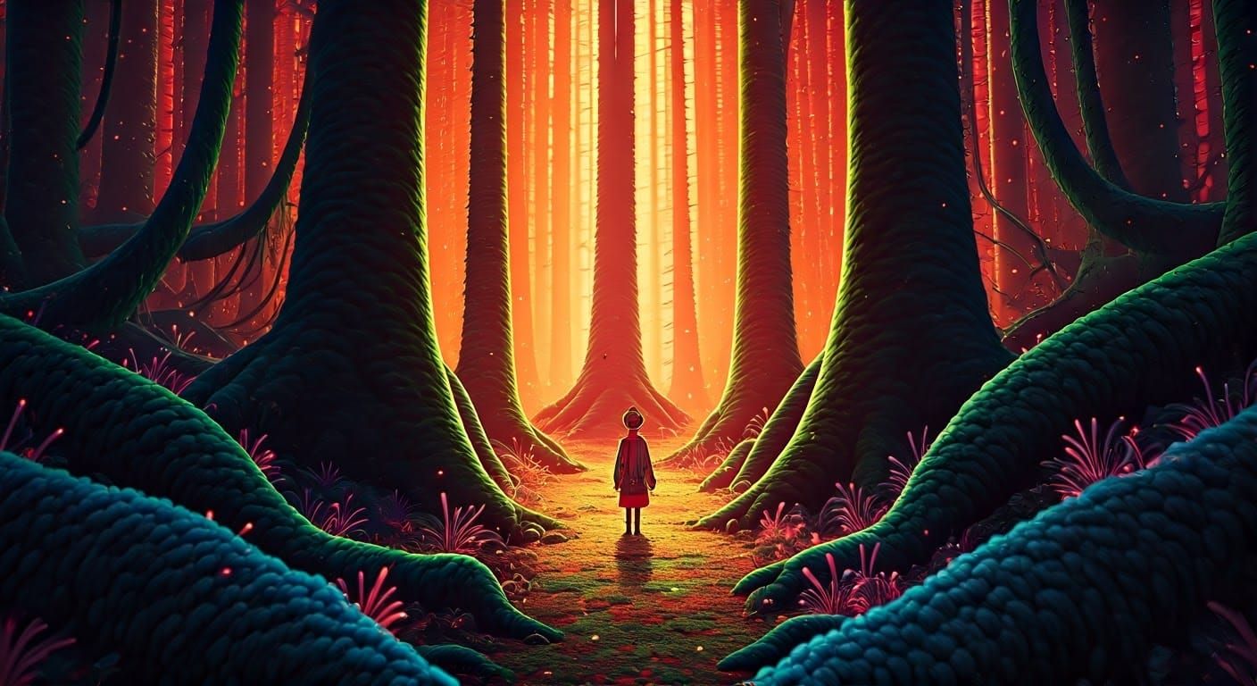 Miniature People Inhabit Detailed Carpet Forest