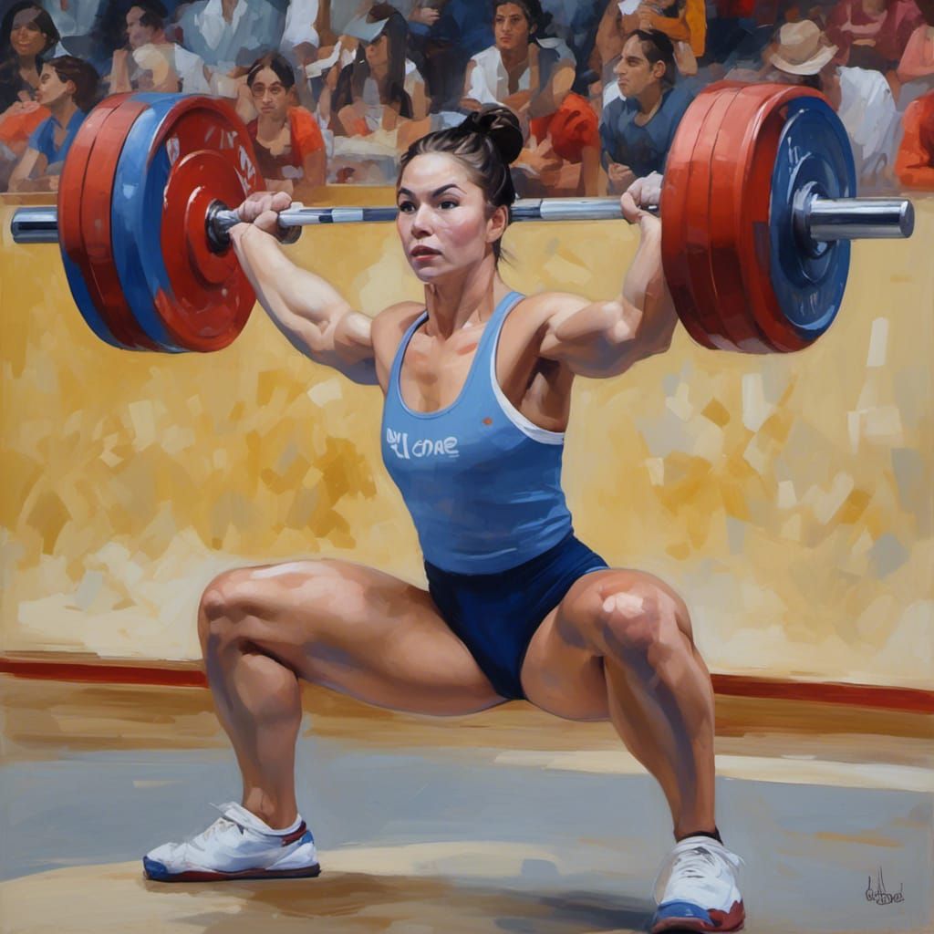 American Weightlifter at the Olympics Competition