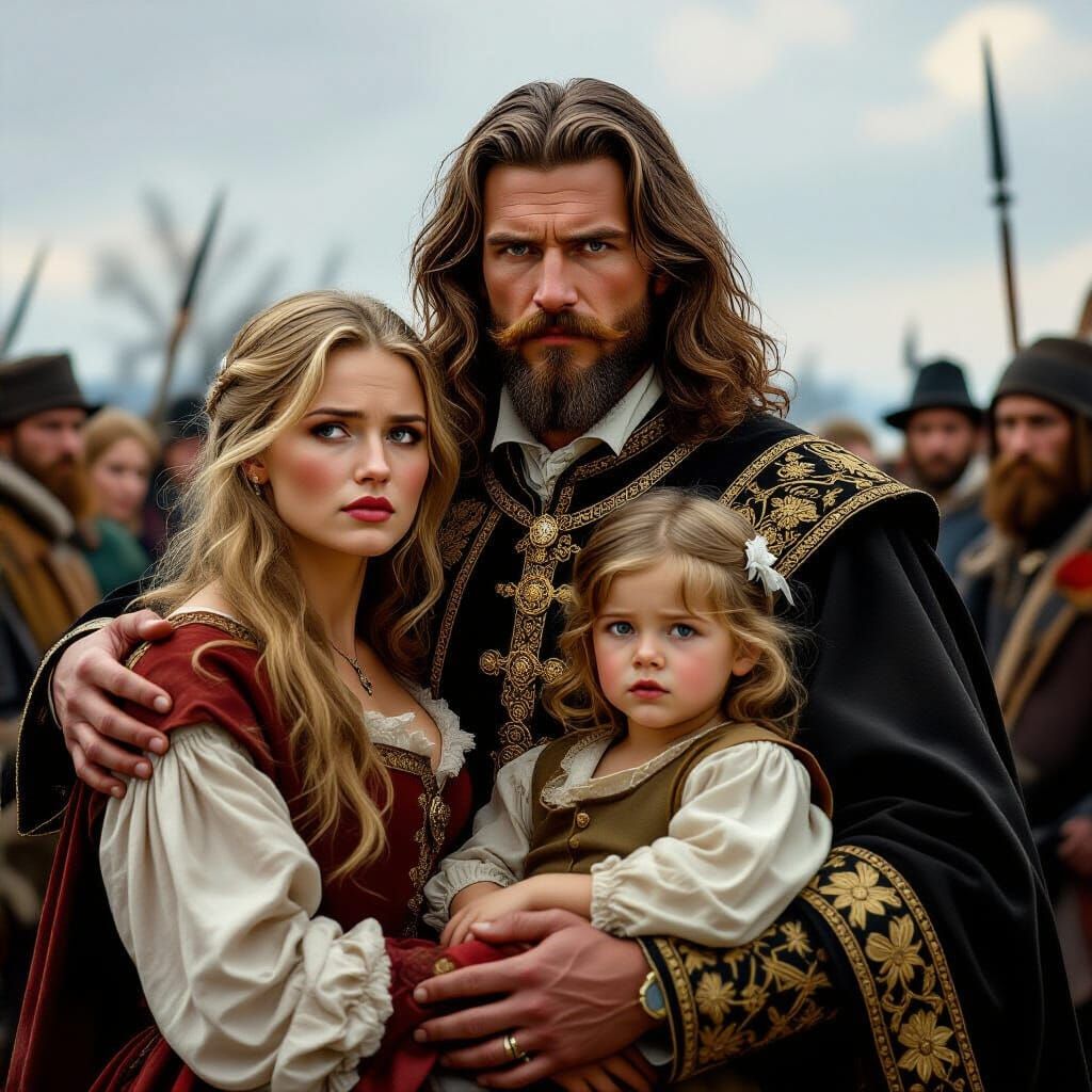 17th Century Prince Protecting Citizens in Wartime