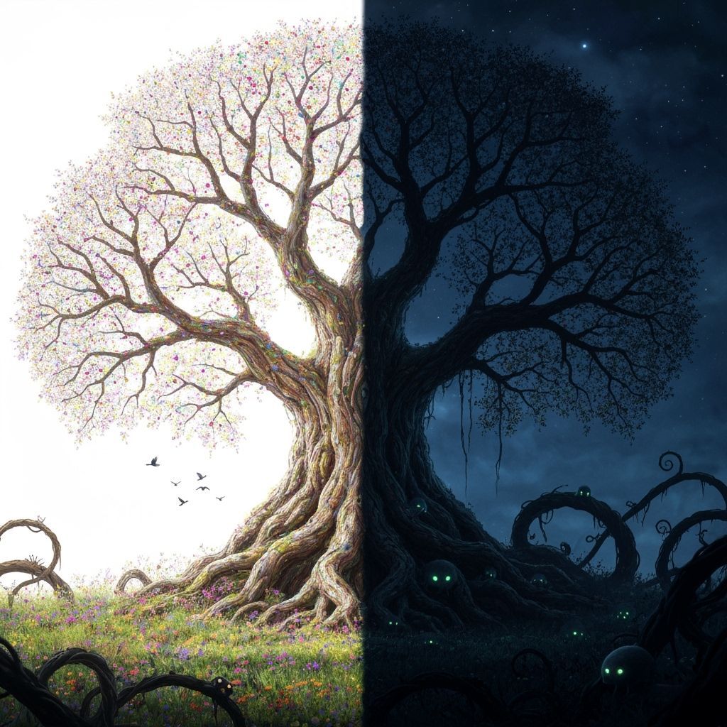 Ancient Tree: Light and Shadow Ecosystems