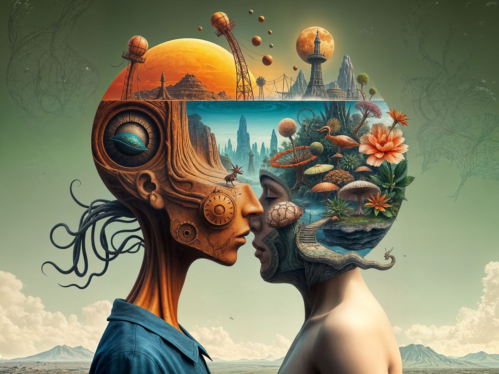 Surreal Alien Mindscapes: Martian Meets Aquatic Kingdom