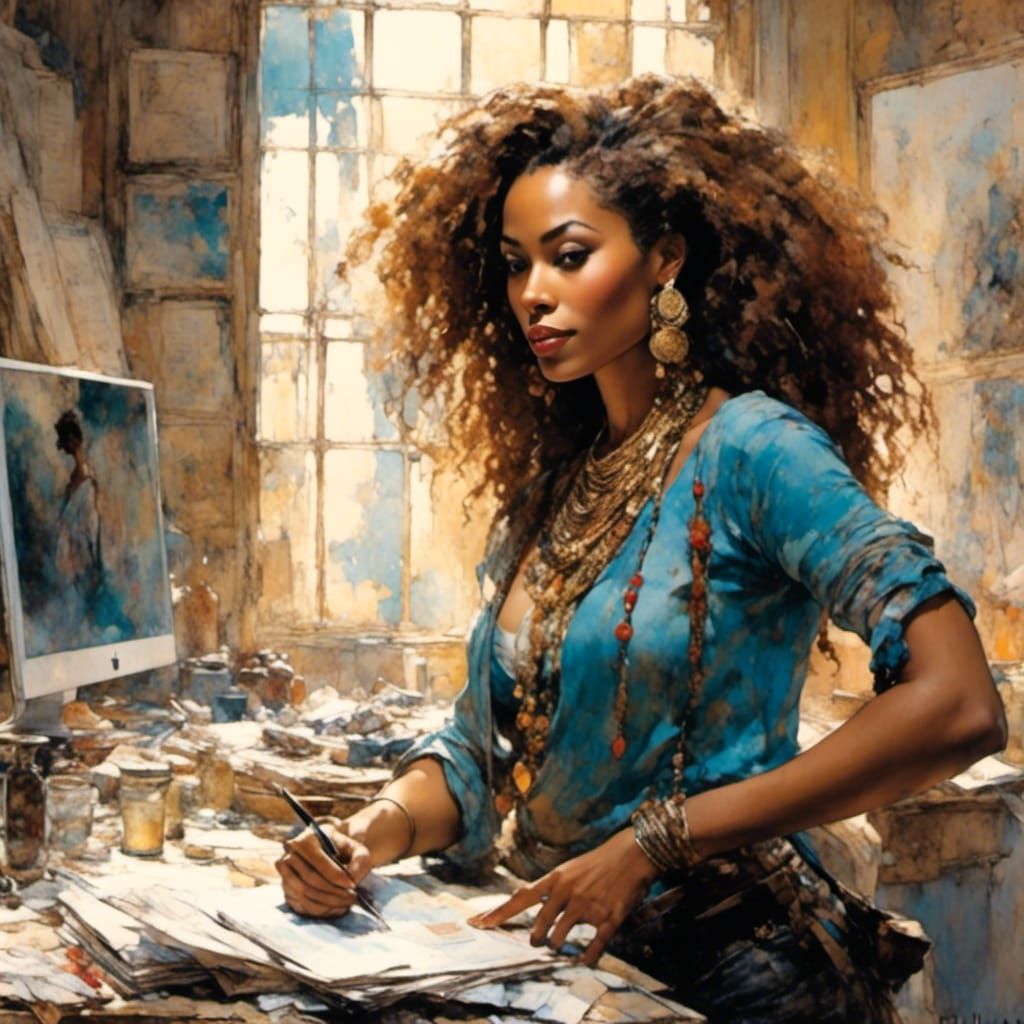 African American Consultant in Professional Environment