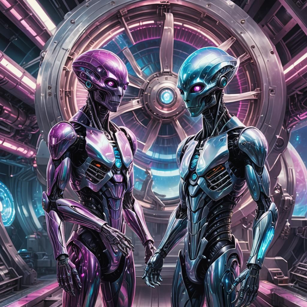 Extraterrestrial Encounter: Hyperrealistic Concept Art