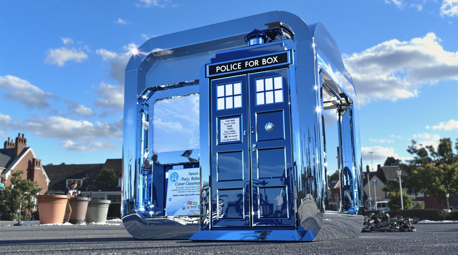 Time-Traveling TARDIS Materializes in Futuristic Chrome