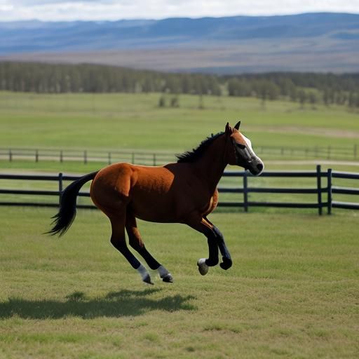 American Quarter Horse Foal in Mountain Pasture