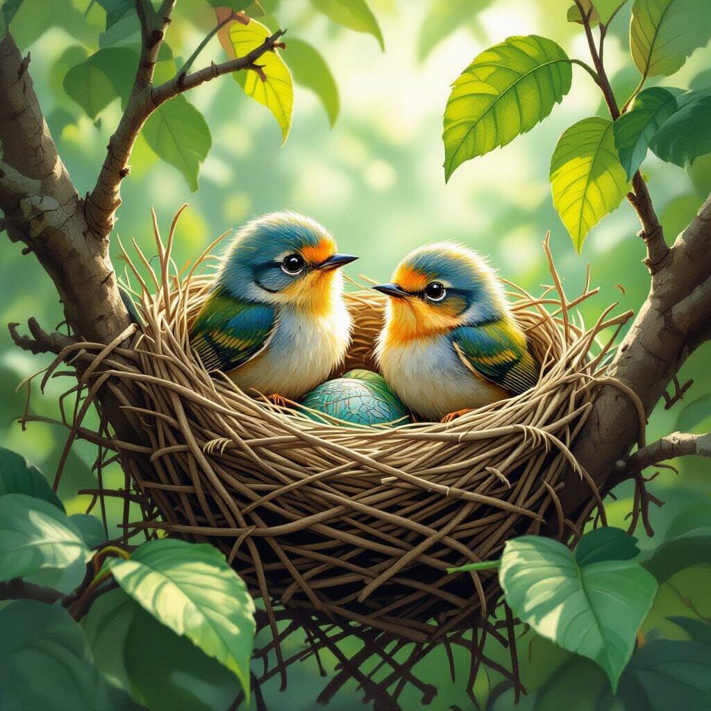 Tropical Songbirds Nest in Audubon Style