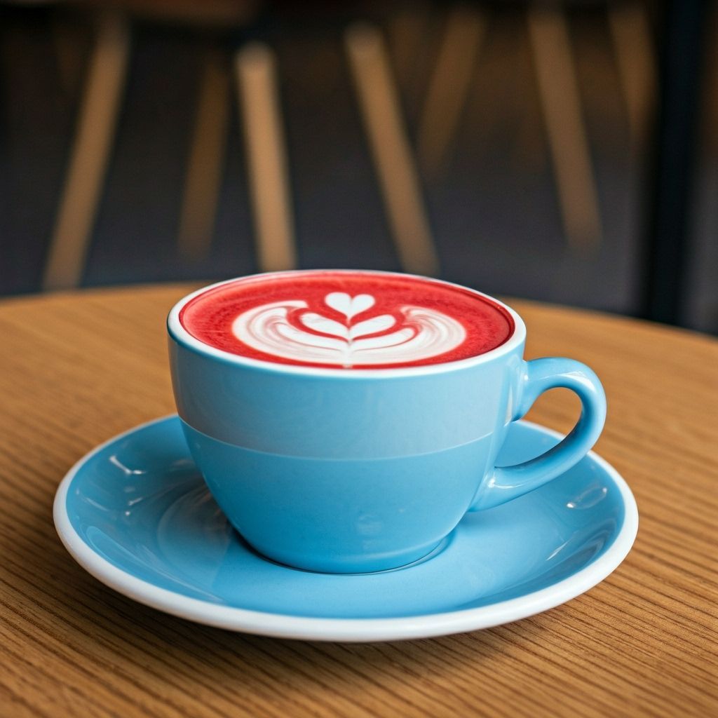 Red Coffee Cup on Table