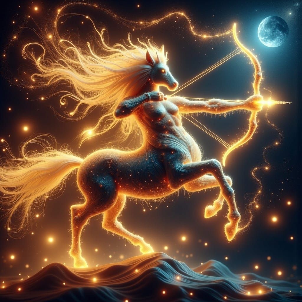 Cosmic Centaur: Sagittarius Majesty in Celestial Splendor