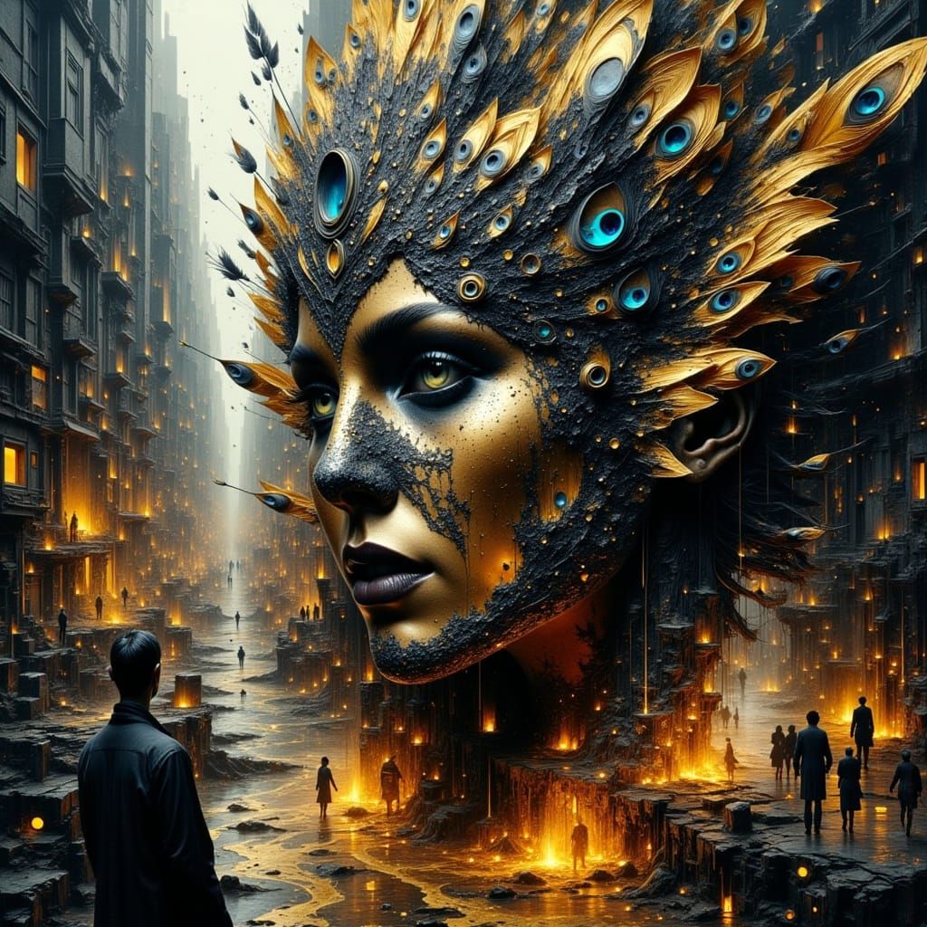 Chaotic Carnival Dance in Floating City