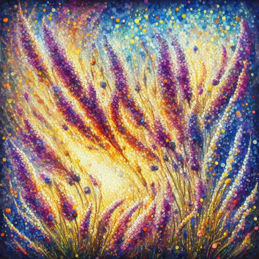 Wildflowers in Soft Focus, Impressionist Style