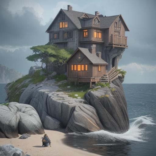 Fisherman's House on Granite Coast: 3D Game Cinematic