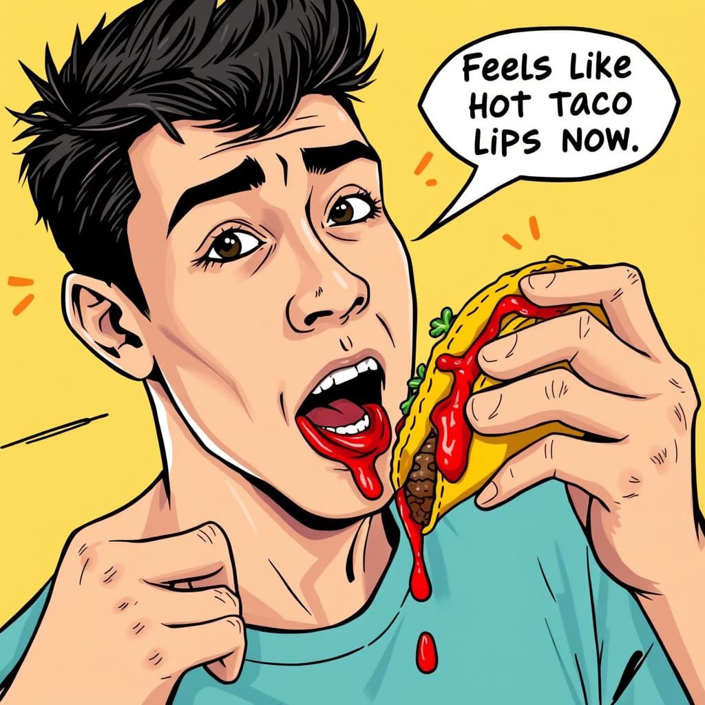 Taco Bliss: A Street-Art Inspired Comic Scene