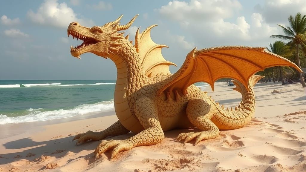Tropical Beach Sand Dragon