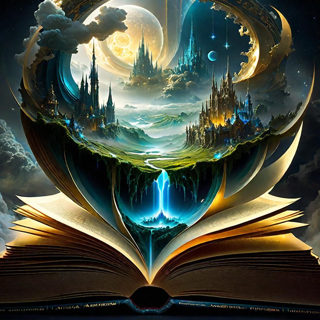 Celestial Cloud Realm Emerges from Fantasy Book