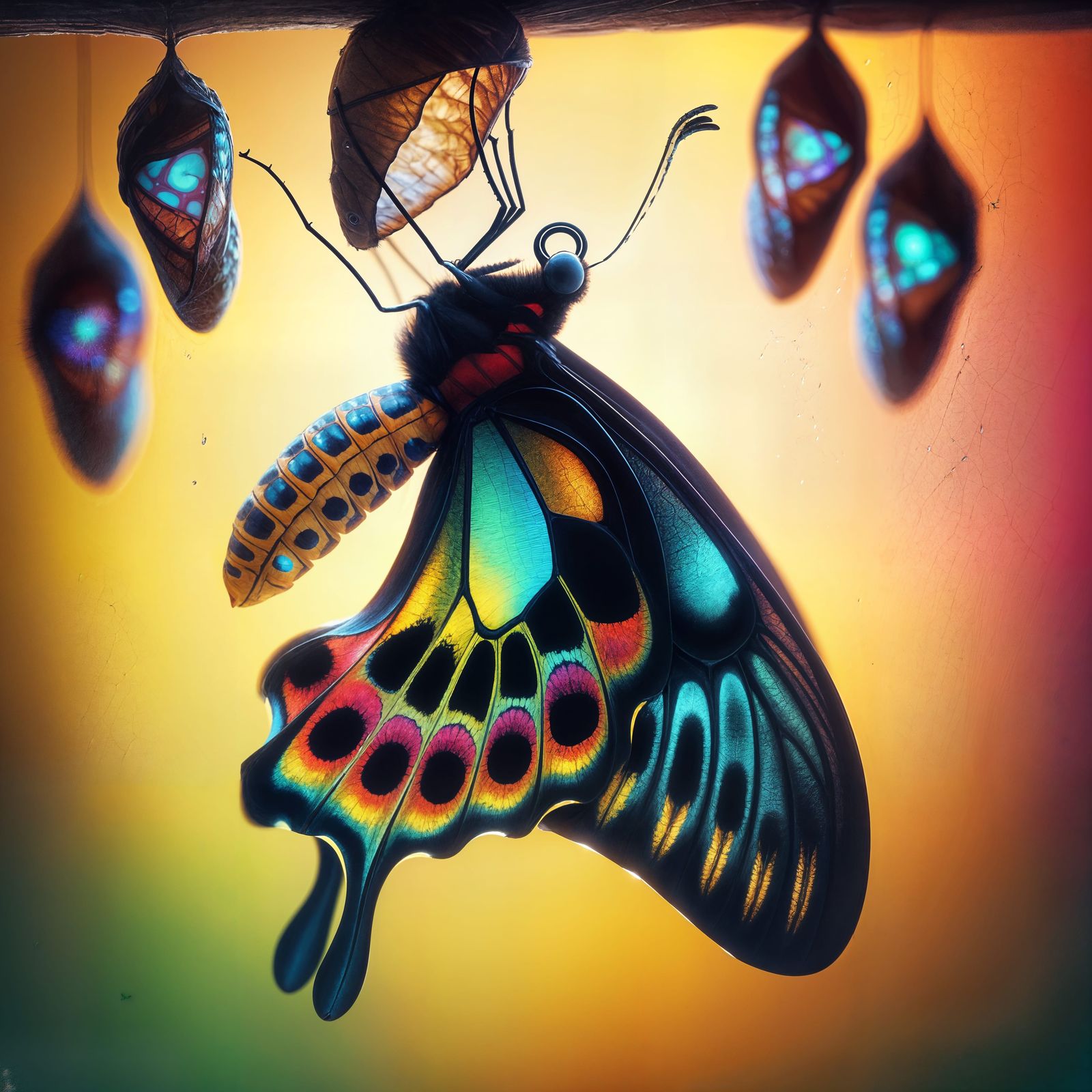 Butterfly Emerges: Photorealistic Macro Photography