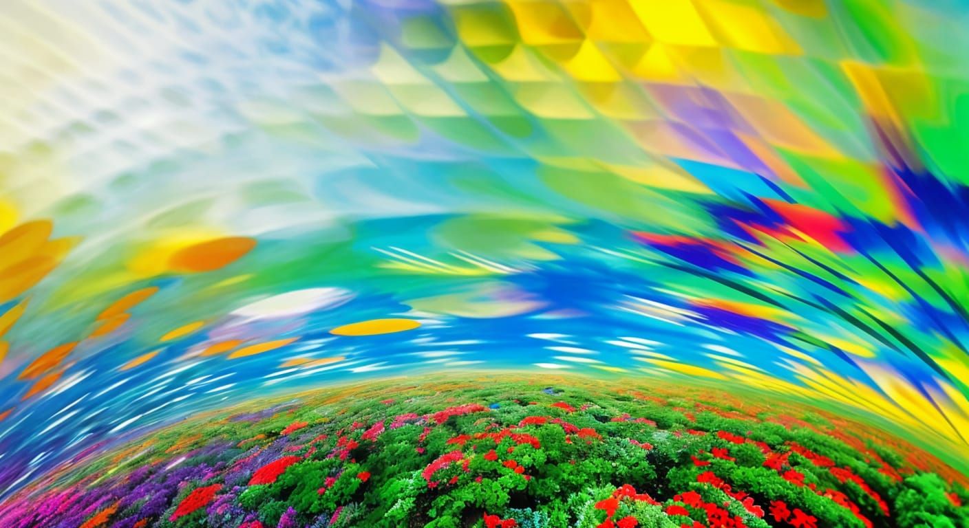 Kaleidoscopic Garden in a Surrealist Style