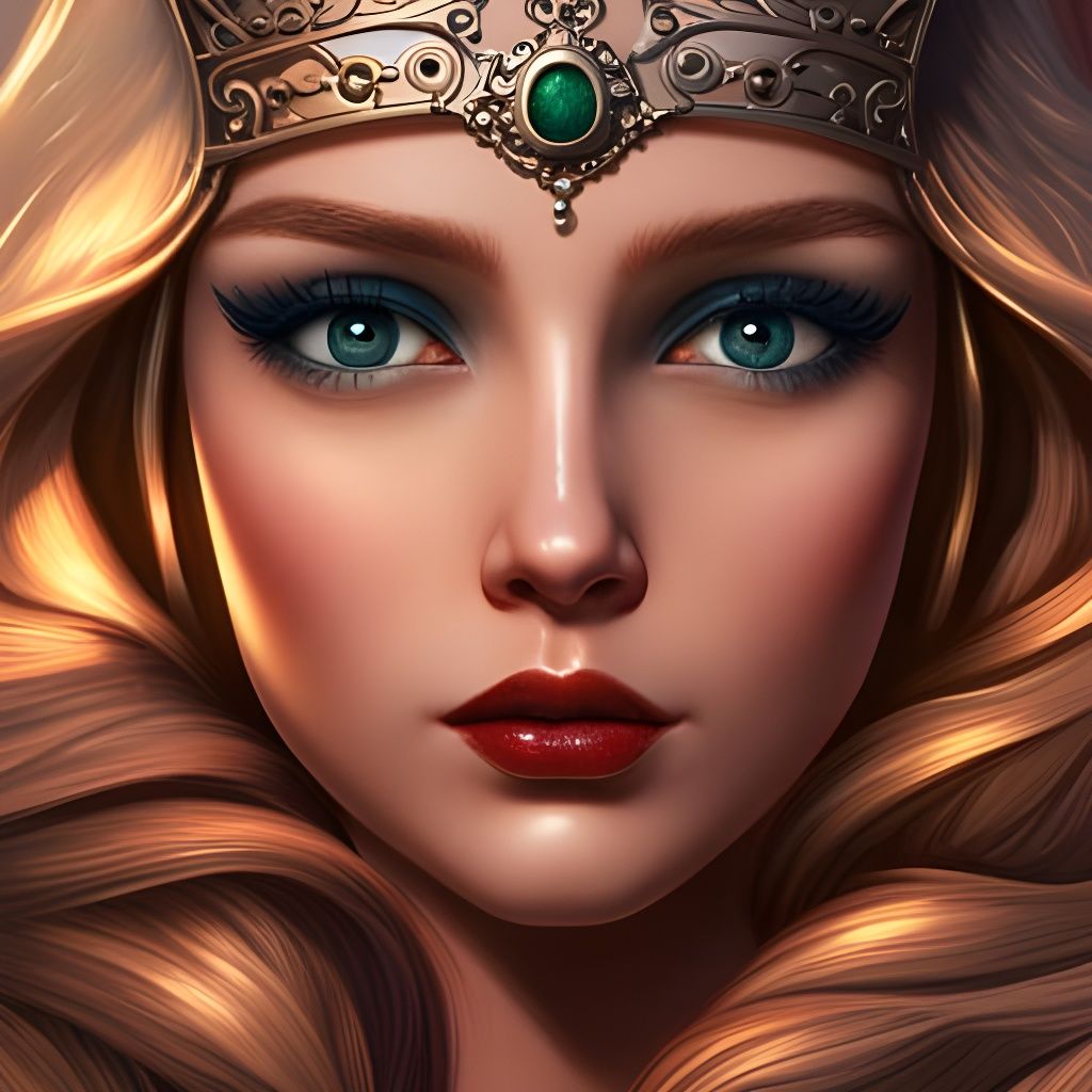 Viking Woman in Dark Fantasy Art Style