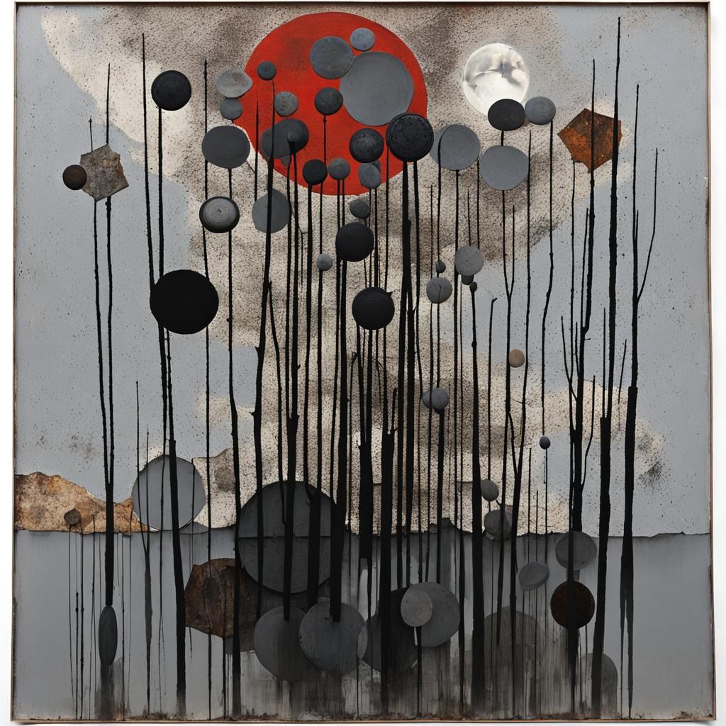 Surreal Moonscape Photograph with Abstract Decay Elements