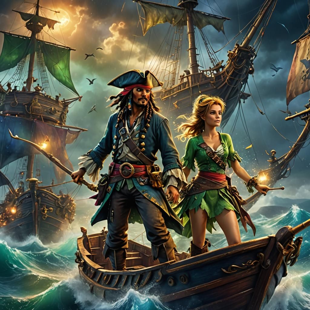 Tinker Bell and Captain Jack Sparrow's High Seas Adventure