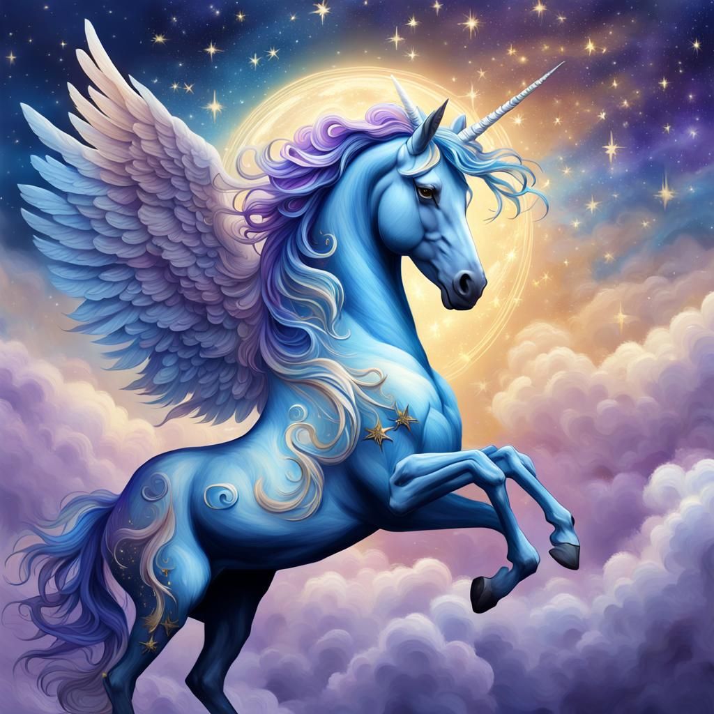 Ethereal Winged Unicorn Concept Art