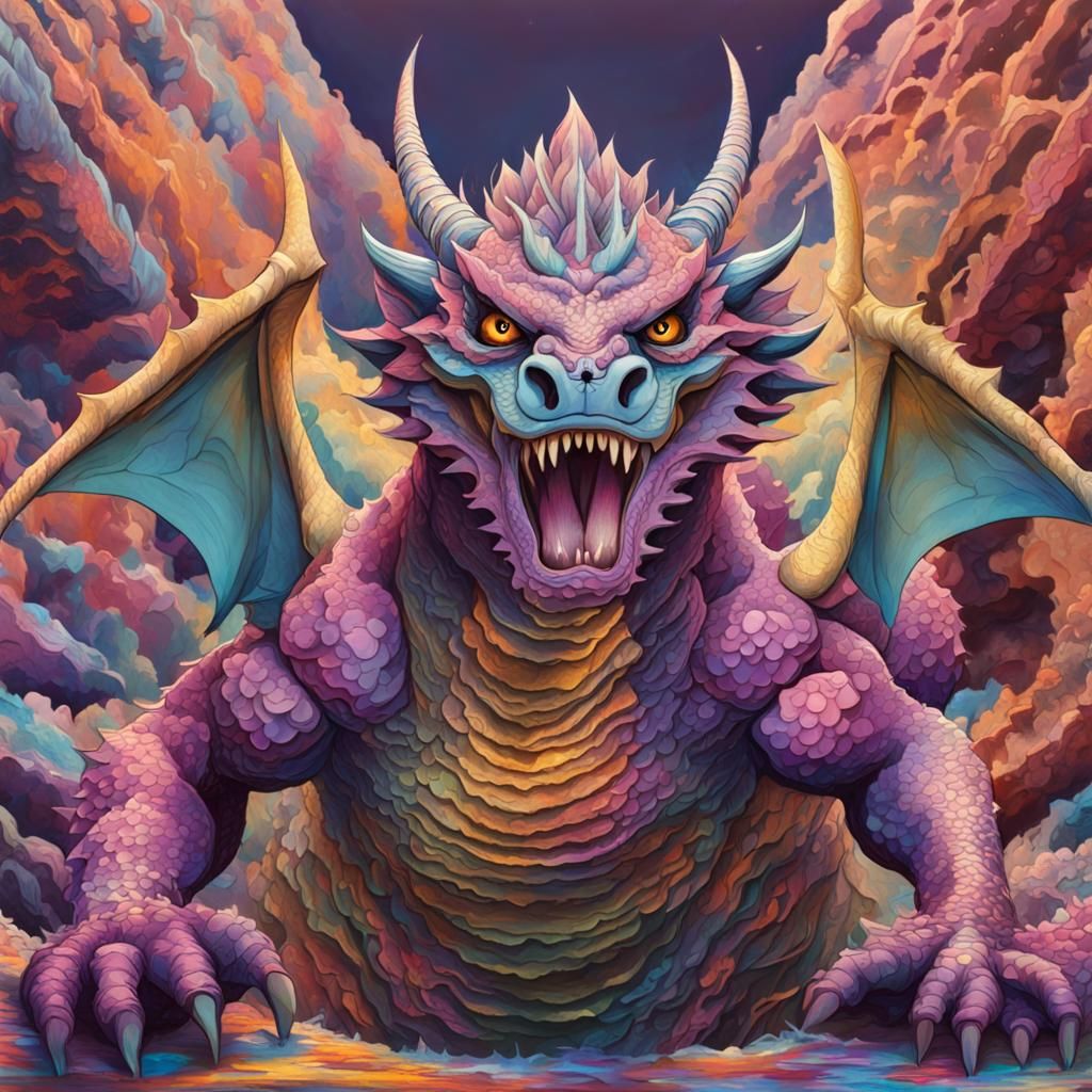 Psychedelic Occult Collage of Grotesque Elements