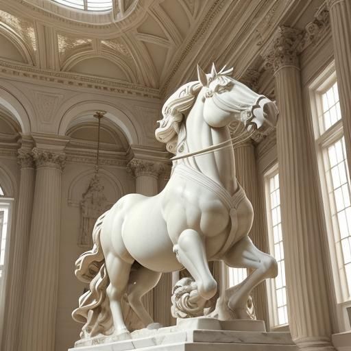 Elegant Classical Centaur Sculpture in Soft Focus