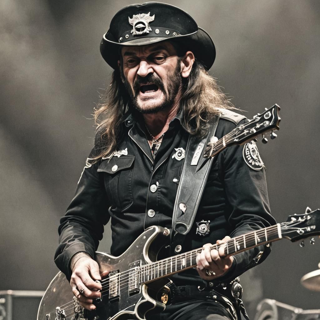 Lemmy Kilmister of Motorhead singing