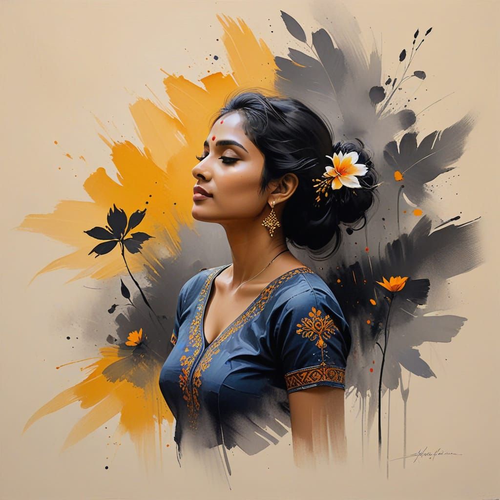 Timeless elegance captured in soft strokes