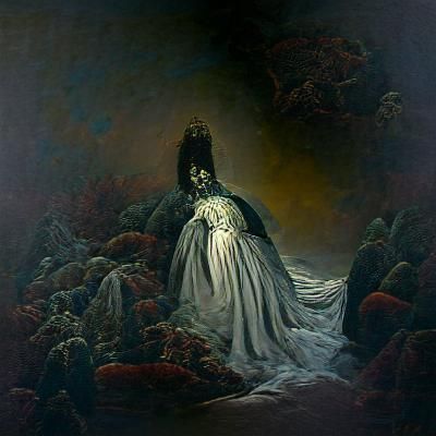 Lady Dimitrescu in Dark Engraving Style