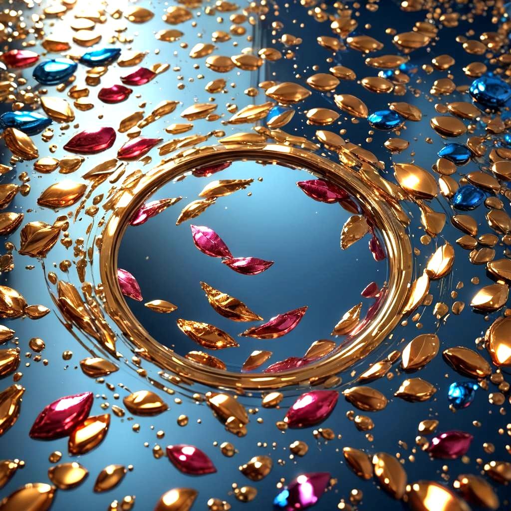 Glossy Lips Dancing on a Mirror: Stylish Graphics