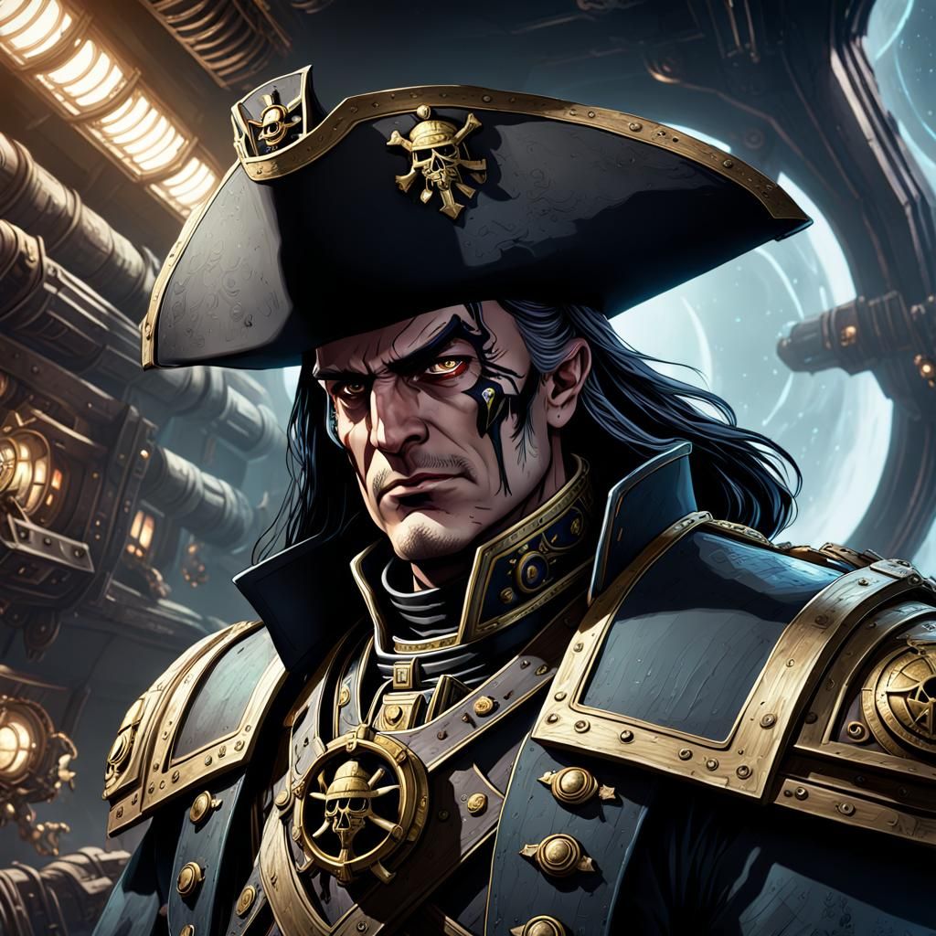 Warhammer 40k Admiral in Space: Dark Fantasy Art