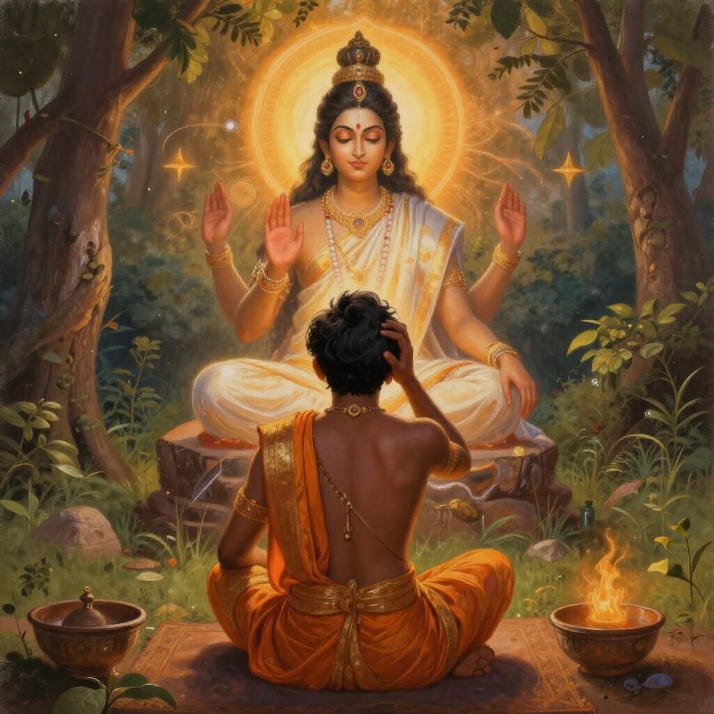 Indian Resilience: Divine Glow in Traditional Setting