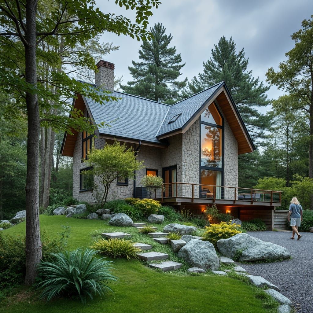 Sustainable Eco-Friendly Home Blends Seamlessly into Forest ...