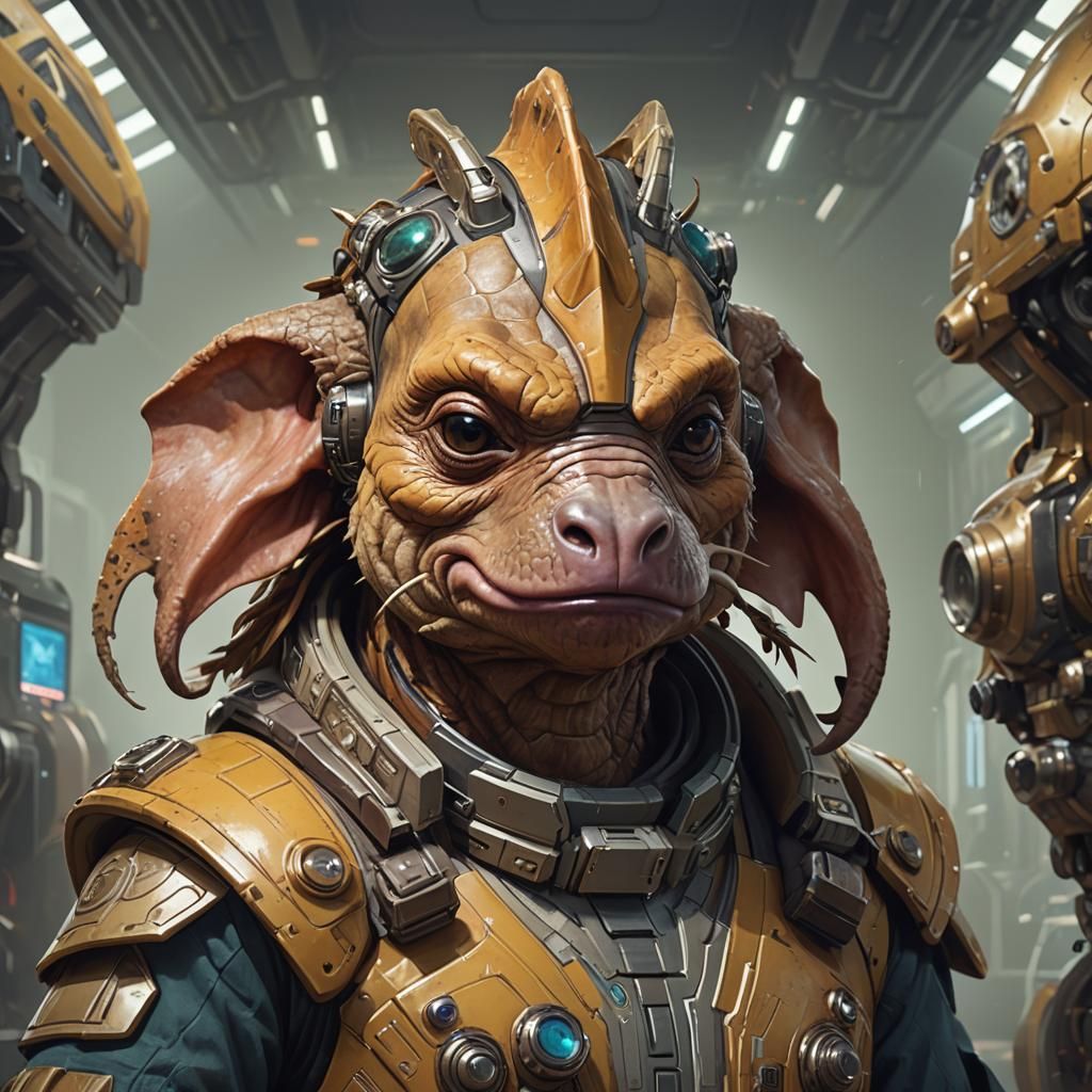 Sci-Fi Hybrid Creature Portrait in Unreal Engine 5