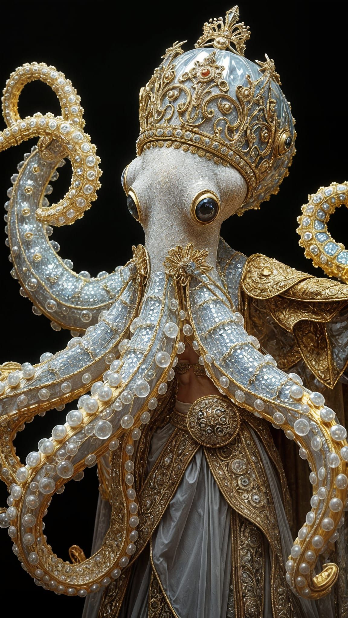 Octopus Transforms into Elaborate Drag Queen in Baroque Styl...