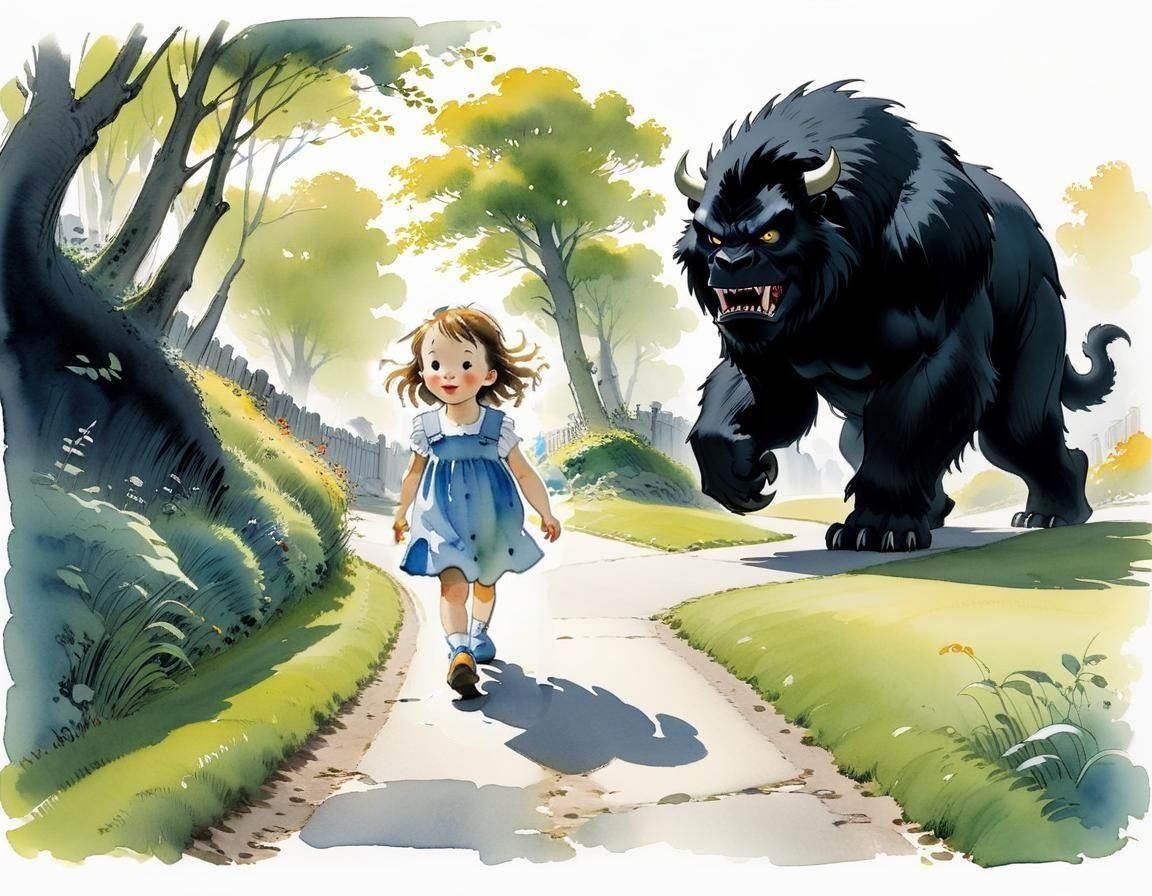 Charming Toddler Illustration in Watercolour Style