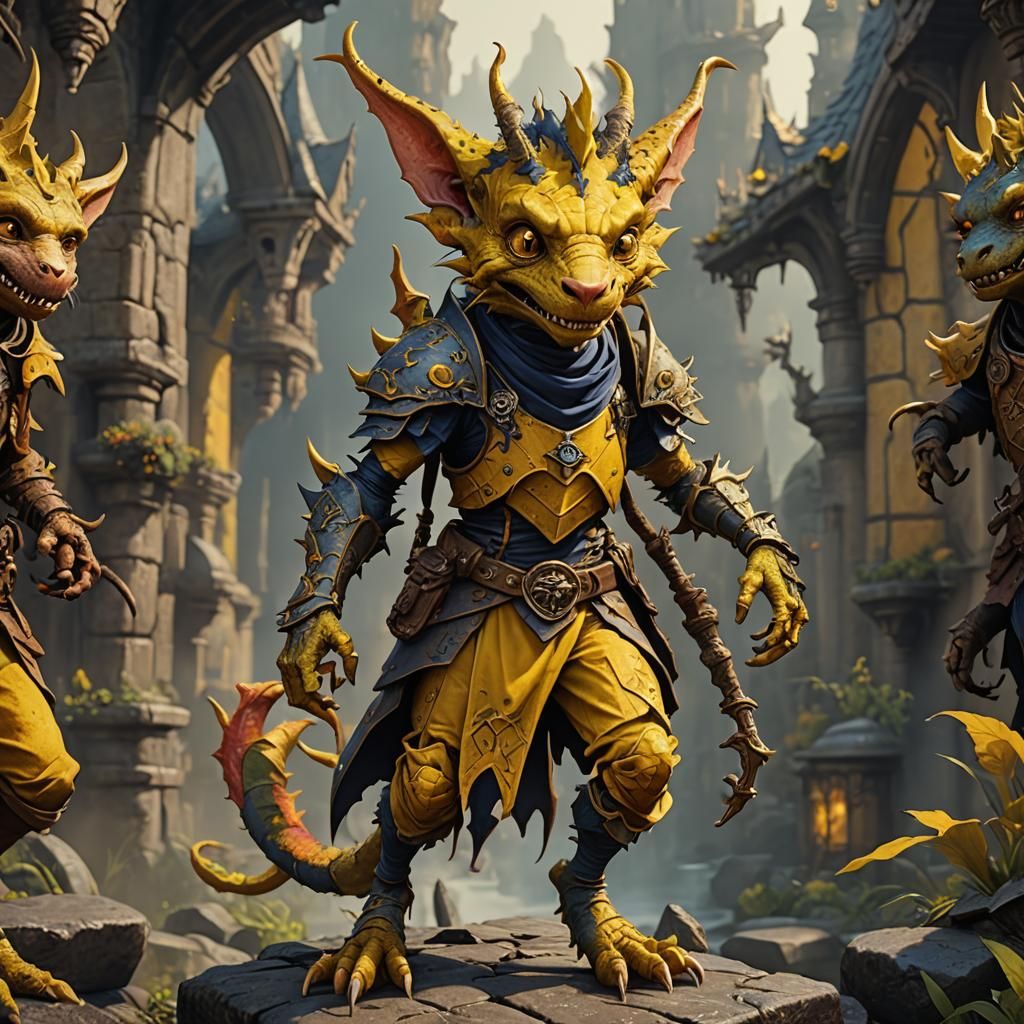 Detailed Female Kobold in Fantasy Concept Art