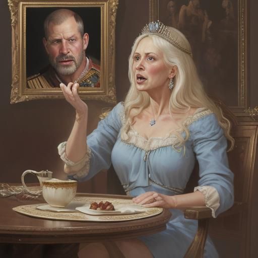 Royal Figure in Oil Painting Style