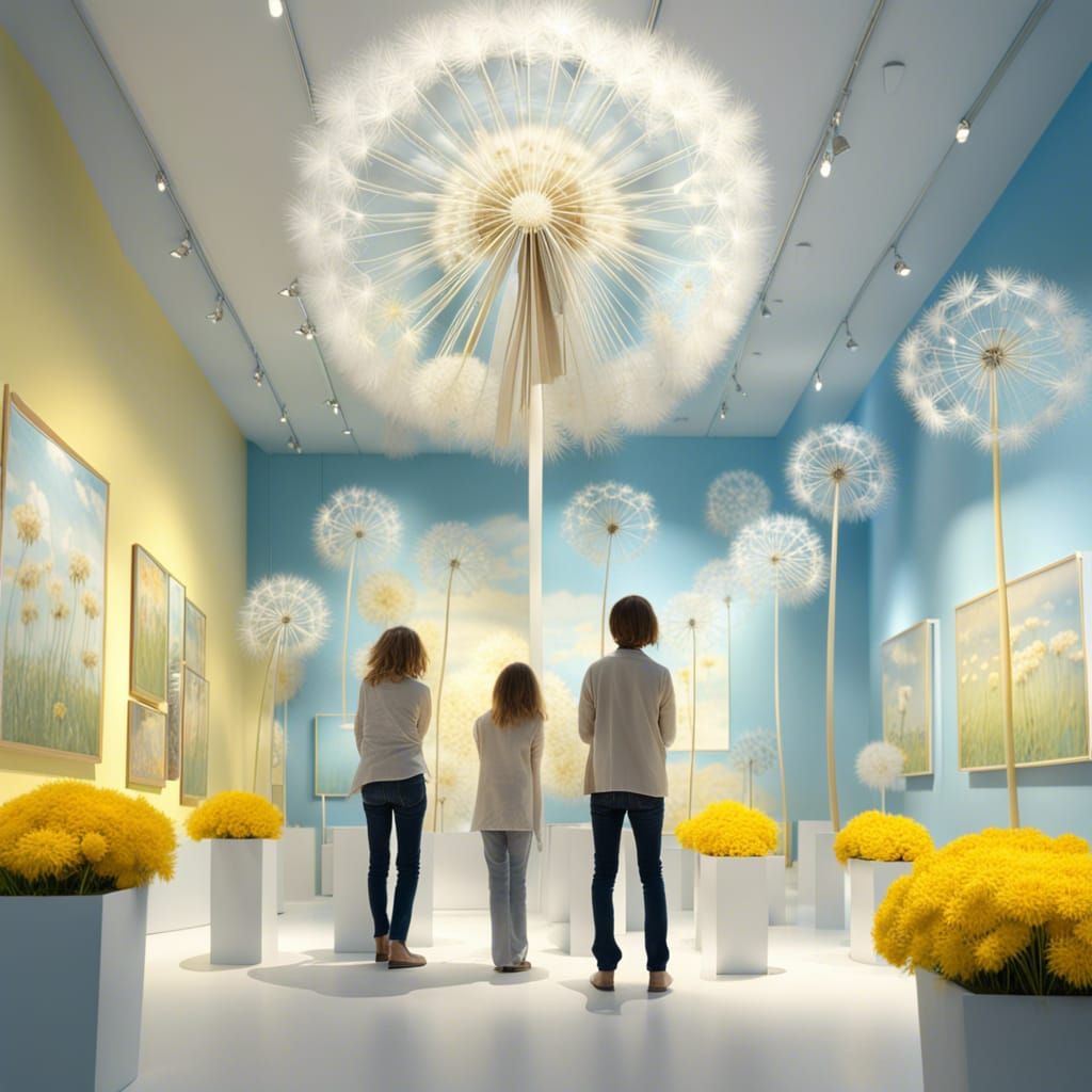 Dandelion Exhibit in Bright Museum Gallery
