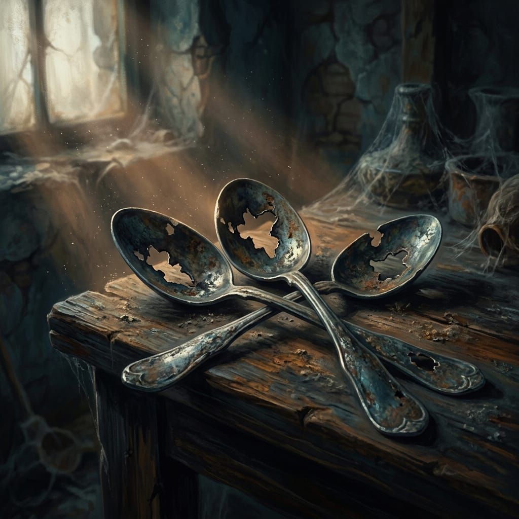 Tarnished Spoons in Melancholy Light