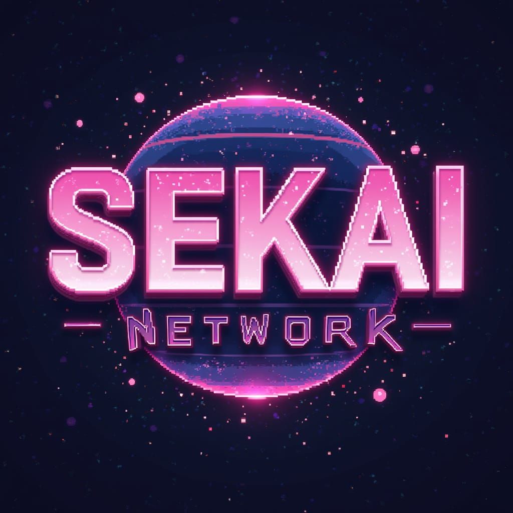 Futuristic Pixel Art Logo for Sekai Network